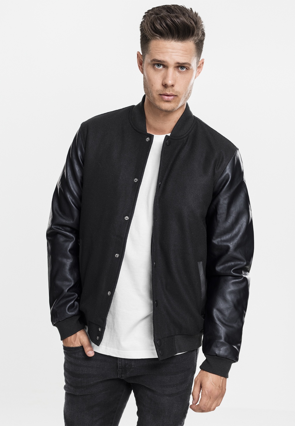UrbanClassicsCollegeJackeOldschoolCollegeJacketBlack
