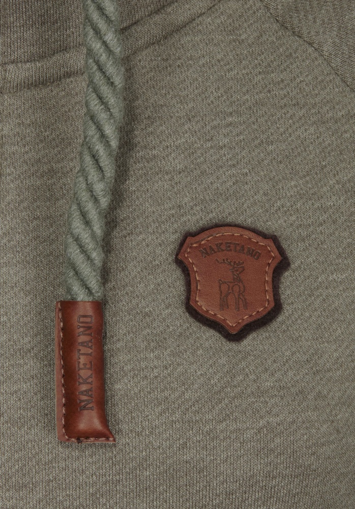 NaketanoDamenHoodieBrazzo1801-0301OliveMelange-XS