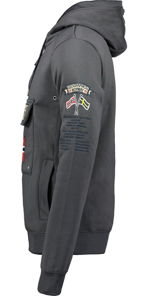 GeographicalNorwayHoodiePulloverGymclassDbMen100DarkGrey-XXL