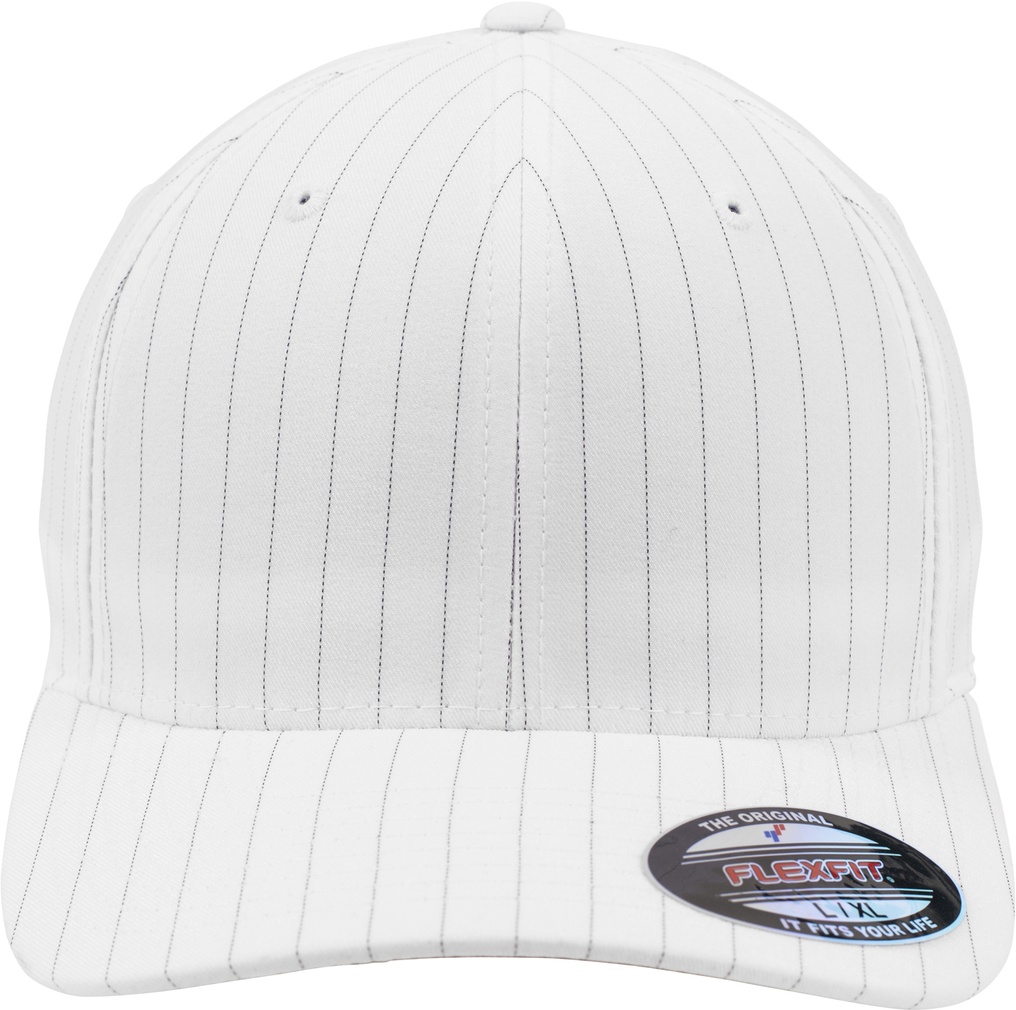 FlexfitCapPinstripeWhiteNavy
