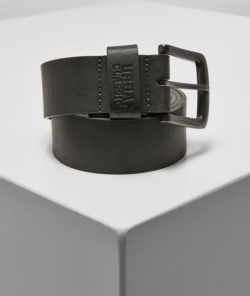 UrbanClassicsLeatherImitationBeltDarkgrey-L