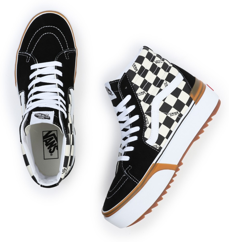 VansUnisexLifestyleClassicFTWSneakerUaSk8-HiStackedCheckerboardMultiTrueWhite