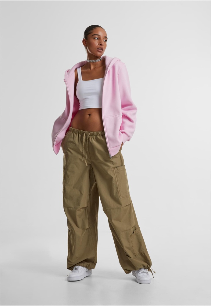 UrbanClassicsDamenLadiesFluffyZipHoodyTB7286Softpink-3XL