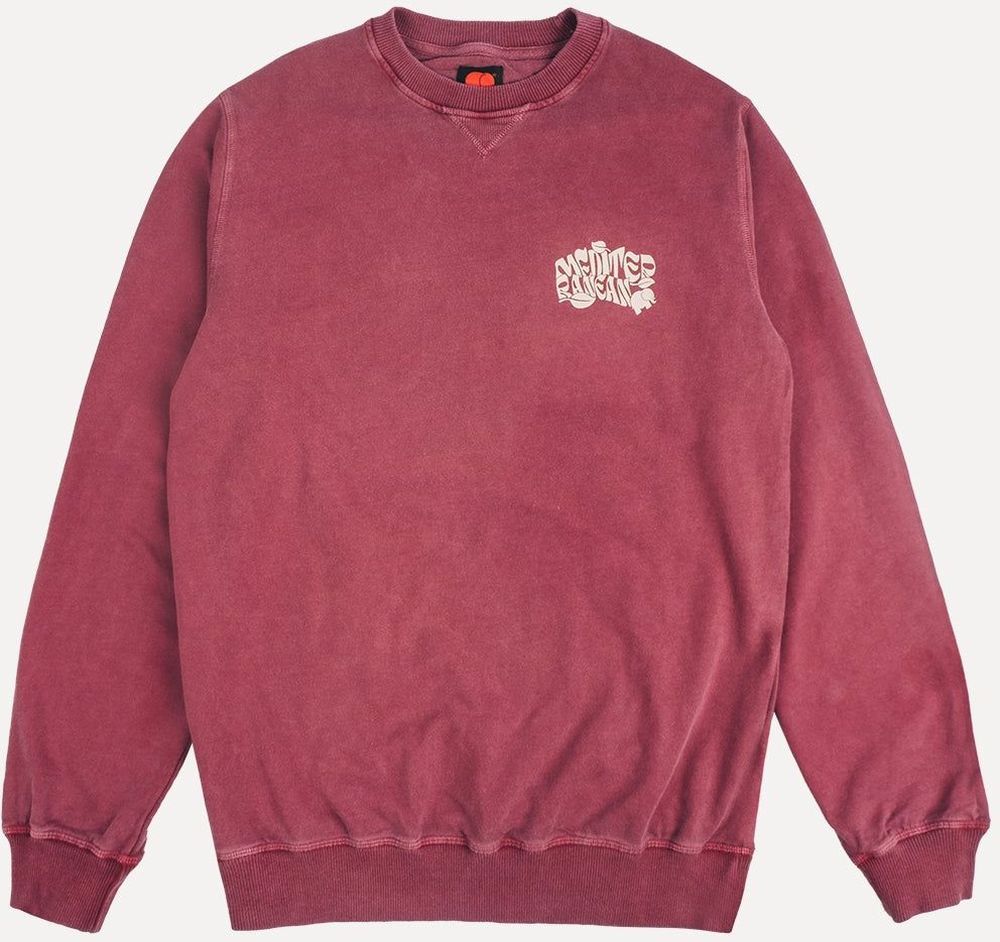 TrendsplantSweaterCerezoPigmentDyedSweaterCherryRed