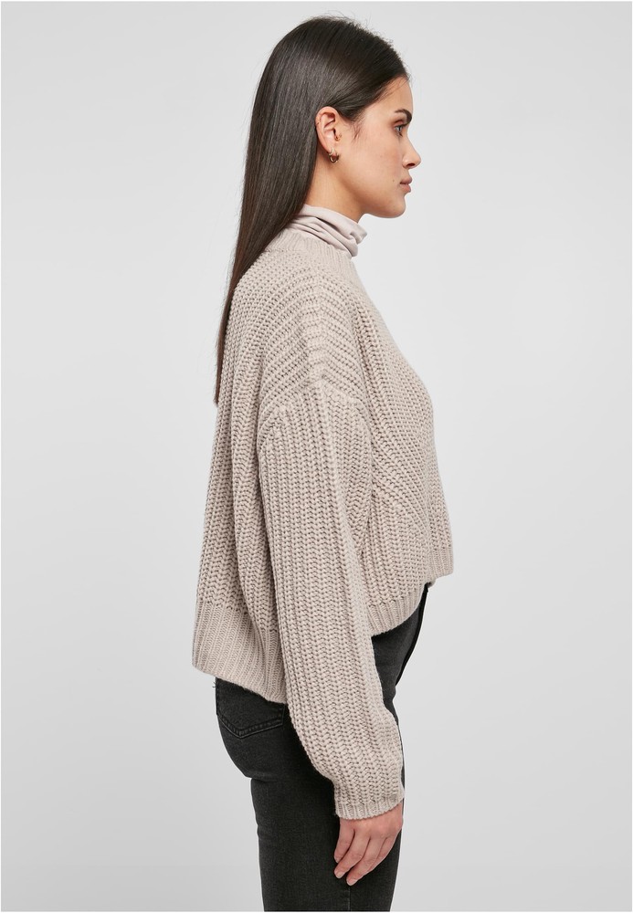 UrbanClassicsDamenSweatshirtLadiesWideOversizeSweaterWarmgrey-3XL