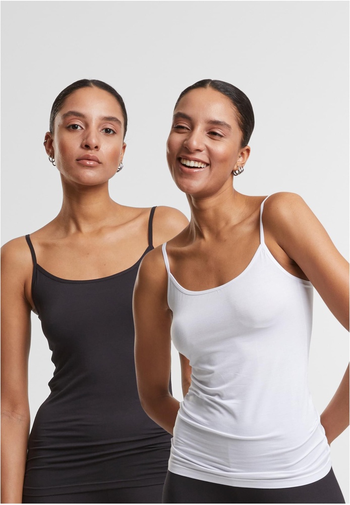 UrbanClassicsDamenLadiesNaturalFibreTankTop2-PackTB7675A