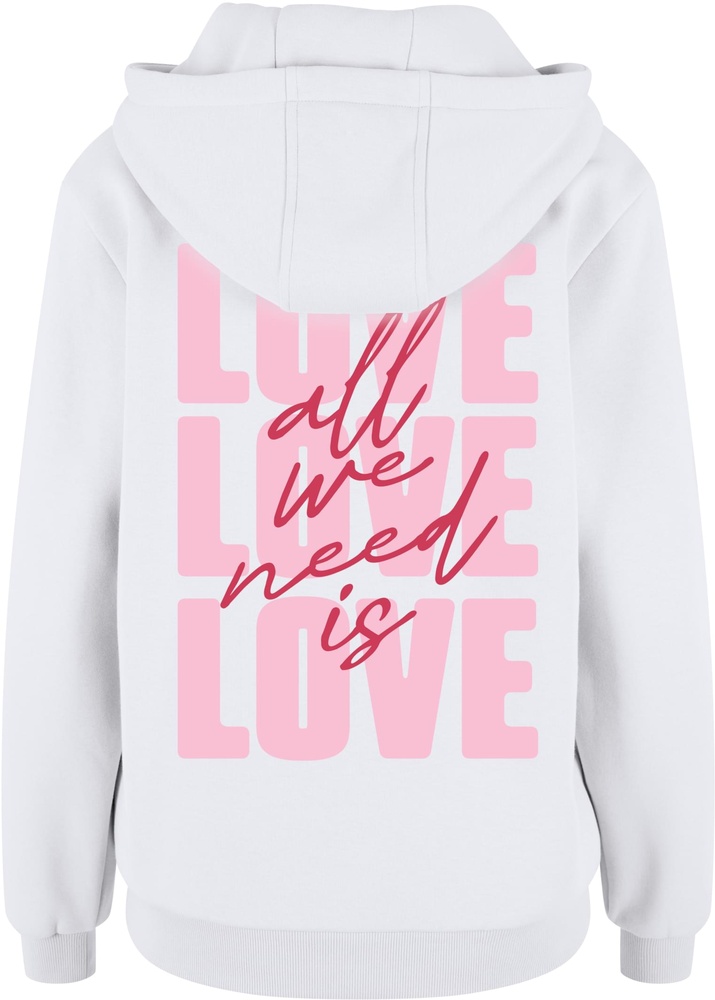 MissTeeDamenAllWeNeedIsLoveLadiesFluffyHoodyMST372