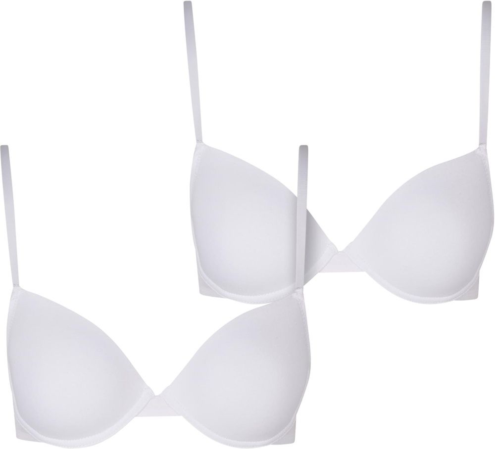 UrbanClassicsDamenBHmitBgelLadiesBasicCottonBra2-PackTB7652AWhite-70A