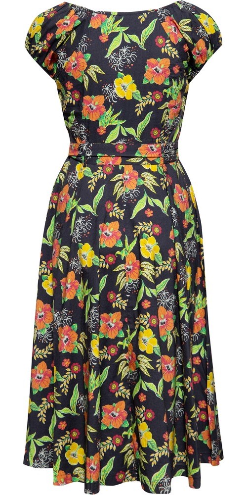 QueenKerosinSwingKleidmittropischemAll-Over-PrintQKU26001Mehrfarbig