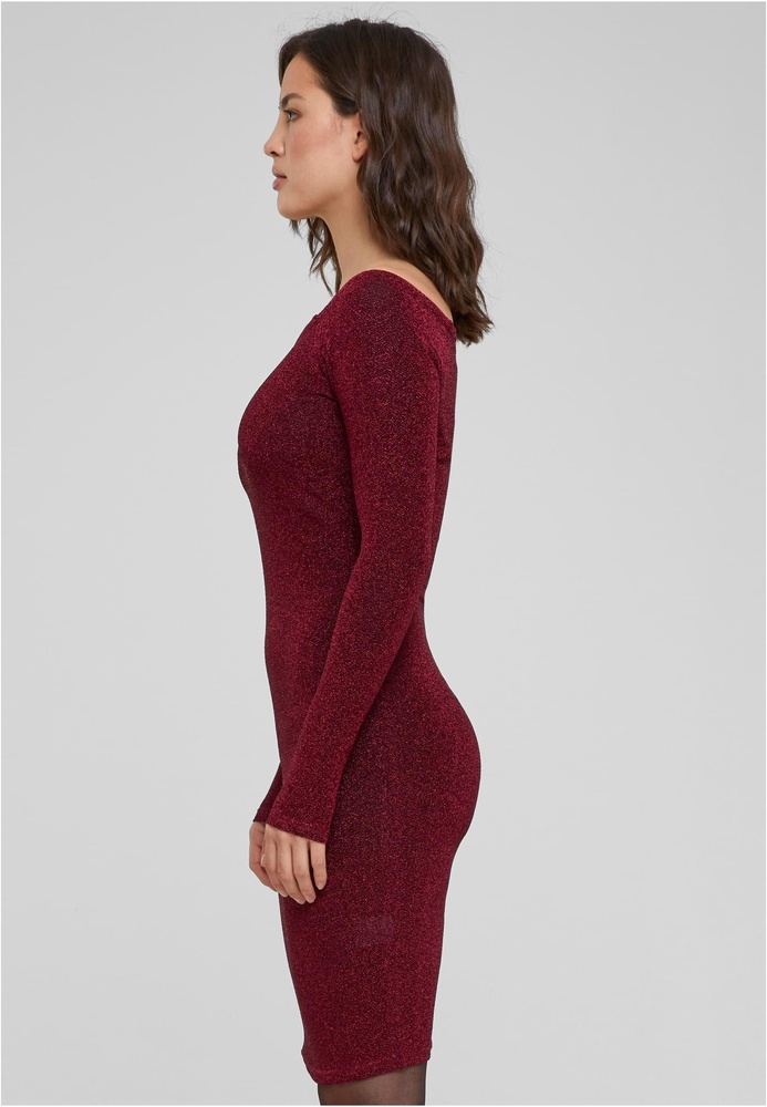 UrbanClassicsDamenLadiesOffShoulderLongsleeveGlitterDressTB6144