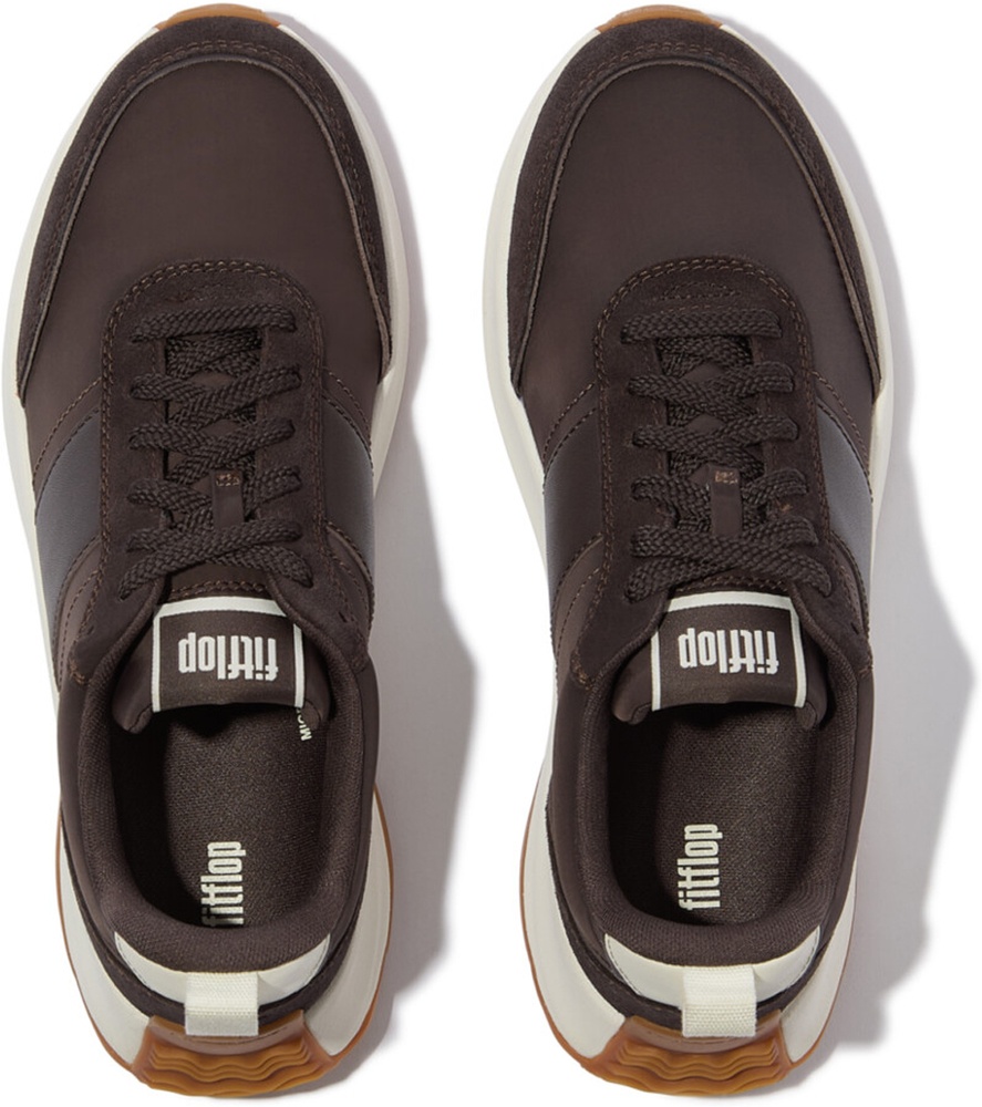 FitFlopDamenSneakersF-ModeFlowSneaker-NylonSuedeMixIK8ChocolateBrownCream-36