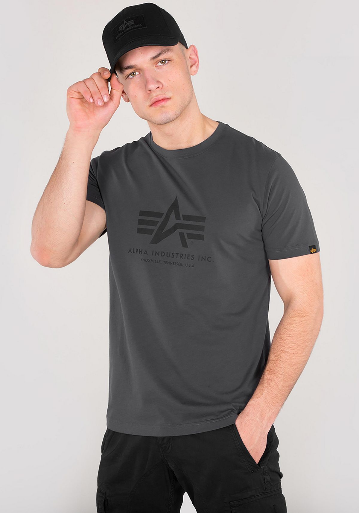 AlphaIndustriesBasicT-ShirtGreyblackBlack-XXL