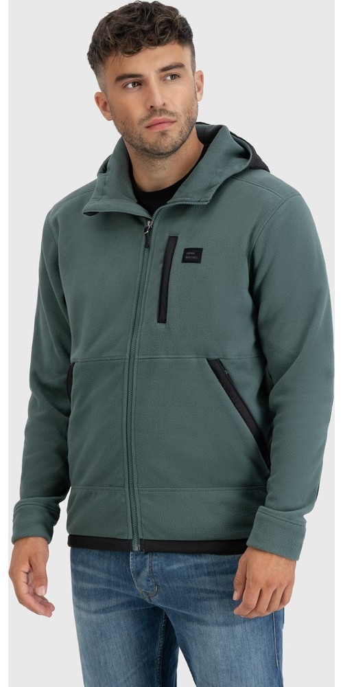 VintageIndustriesFleecejackeVitorHollowFibreFleeceFirGreen-S
