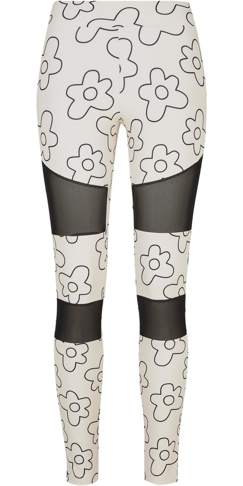 UrbanClassicsDamenLadiesTechMeshAOPLeggingsSoftseagrassflower-3XL