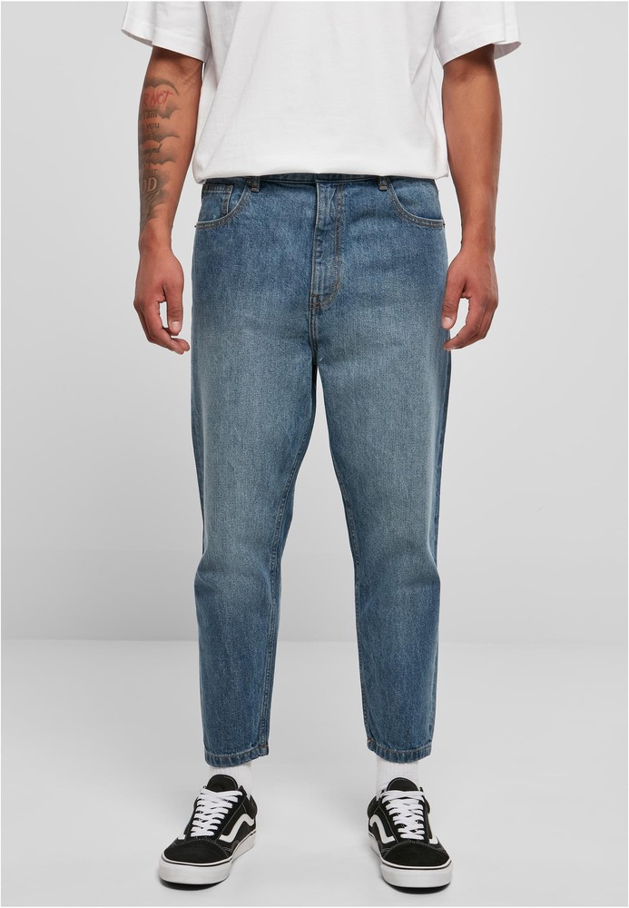UrbanClassicsHoseCroppedTaperedJeansMiddeepblue