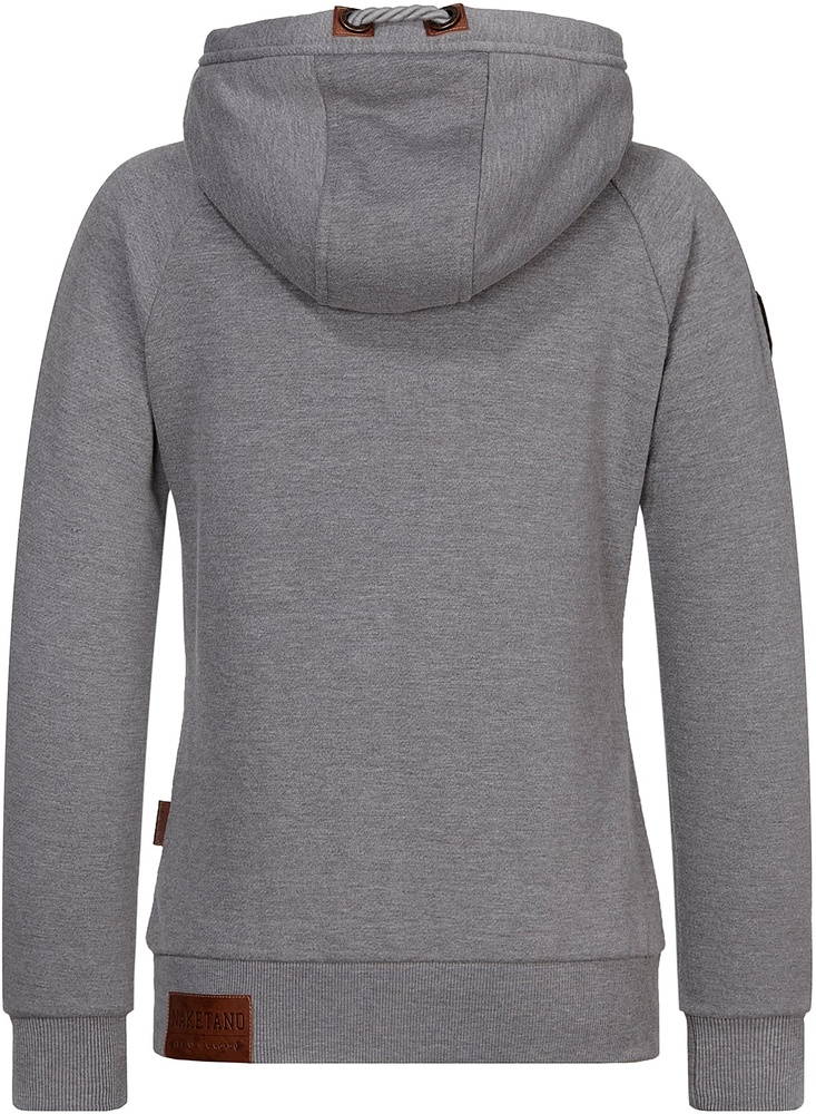 NaketanoDamenSweatjackeBrazzo1801-0301DarkGreyMelange-XS