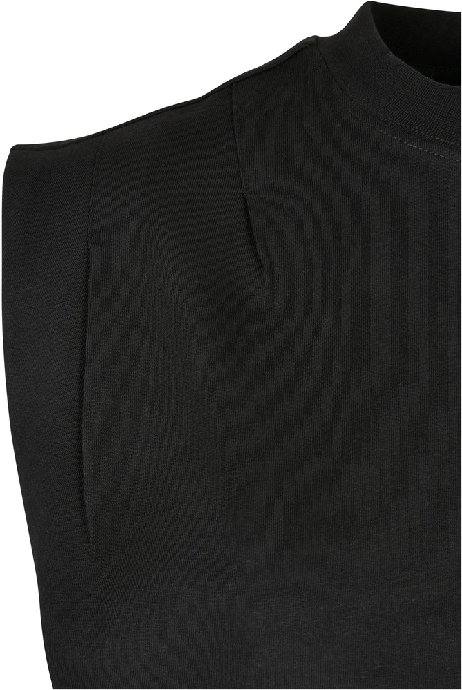 UrbanClassicsDamenShirtLadiesOrganicHeavyPleatedShoulderTopBlack