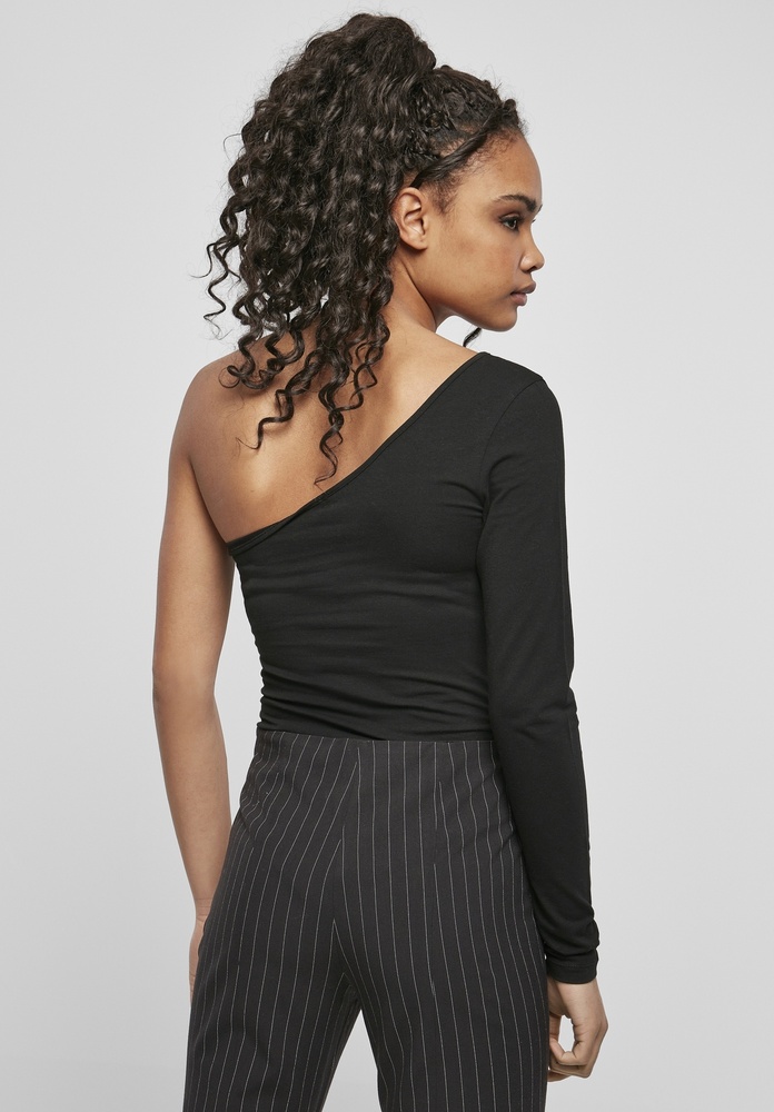 UrbanClassicsDamenBodyLadiesOrganicAsymmetricOneSleeveBodyBlack-L