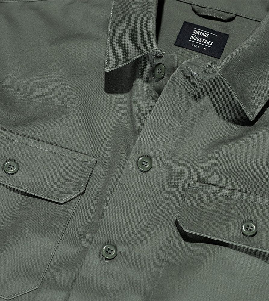 VintageIndustriesHemdDexterShirt3549LightOlive-S