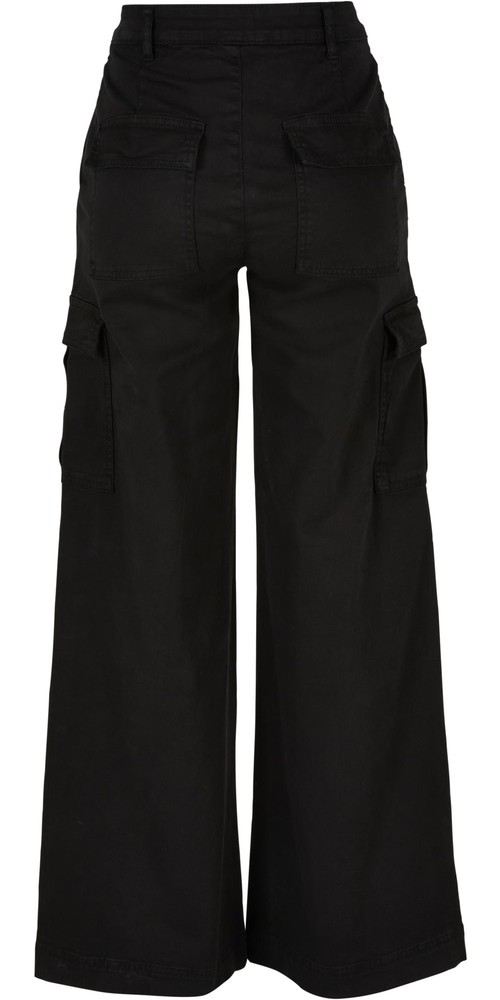 UrbanClassicsDamenHoseLadiesHighWaistWideLegTwillCargoPants
