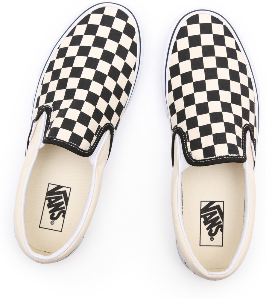 VansUnisexLifestyleClassicFTWSneakerUaClassicSlip-OnBlkWhtchckerboardWht-345