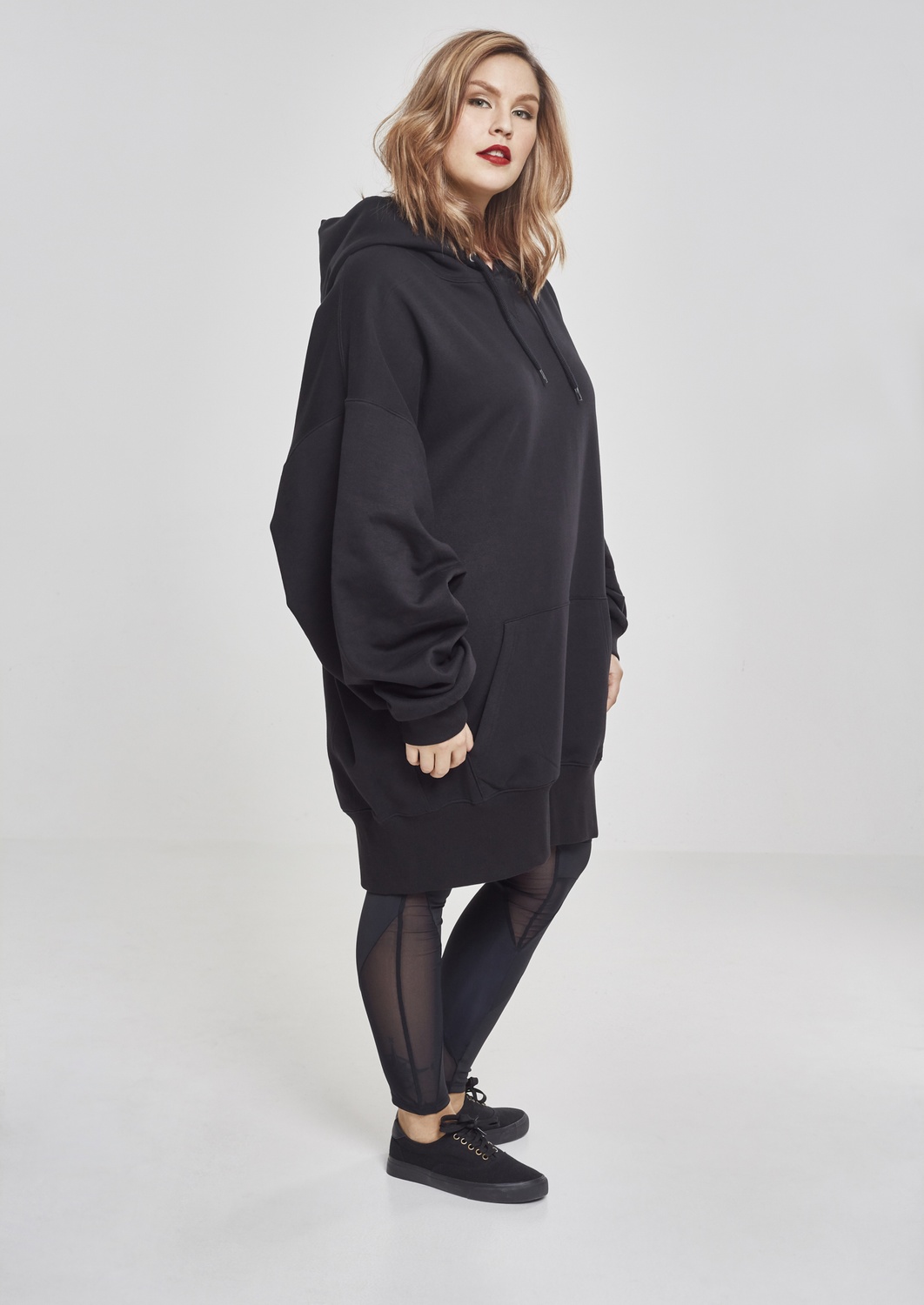 UrbanClassicsDamenHoodieLadiesLongOversizeHoodyBlack