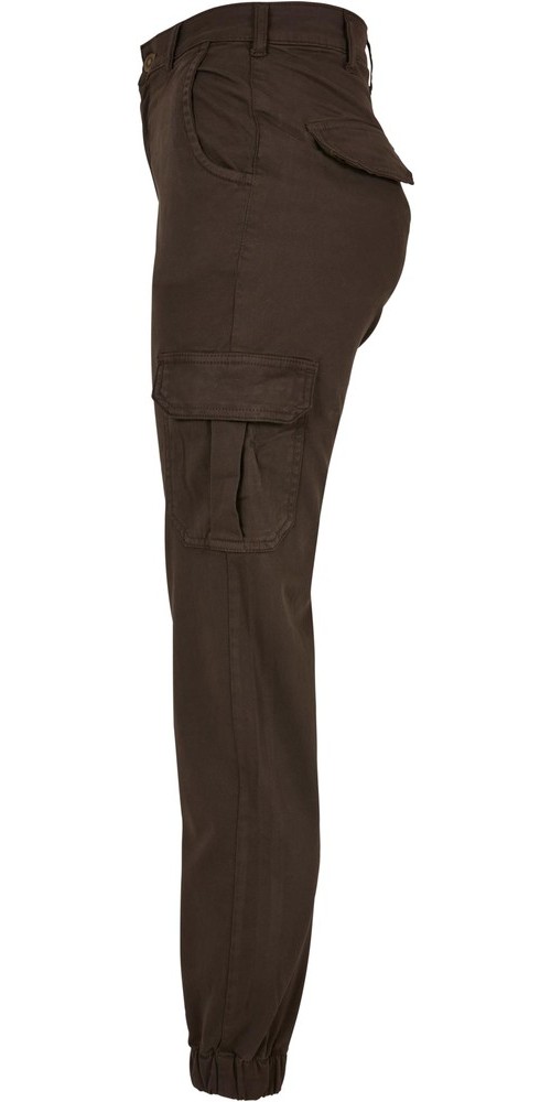 UrbanClassicsDamenHoseLadiesHighWaistCargoPantsBrown-26