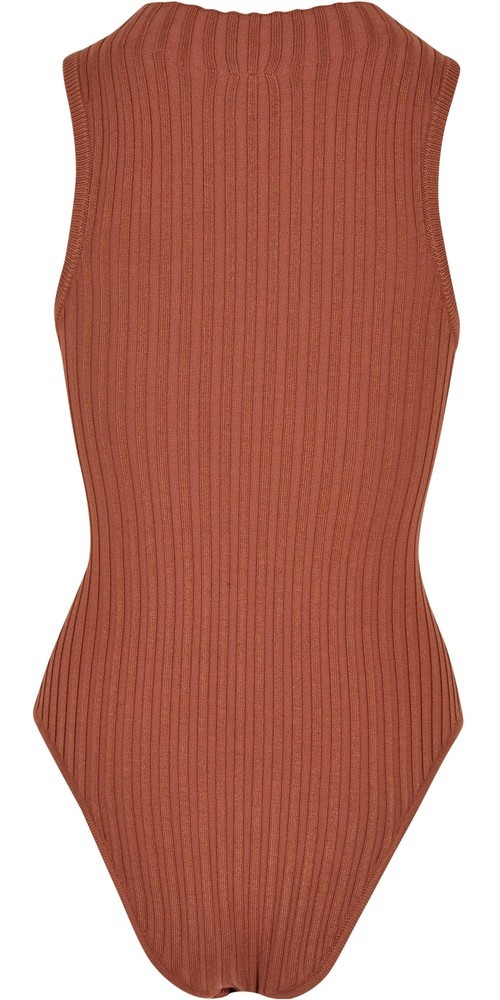 UrbanClassicsDamenLadiesRibKnitSleevlessBodyTerracotta-3XL