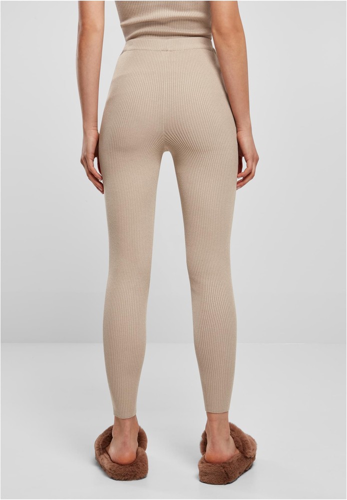 UrbanClassicsDamenLadiesRibKnitLeggingsLighttaupe-3XL