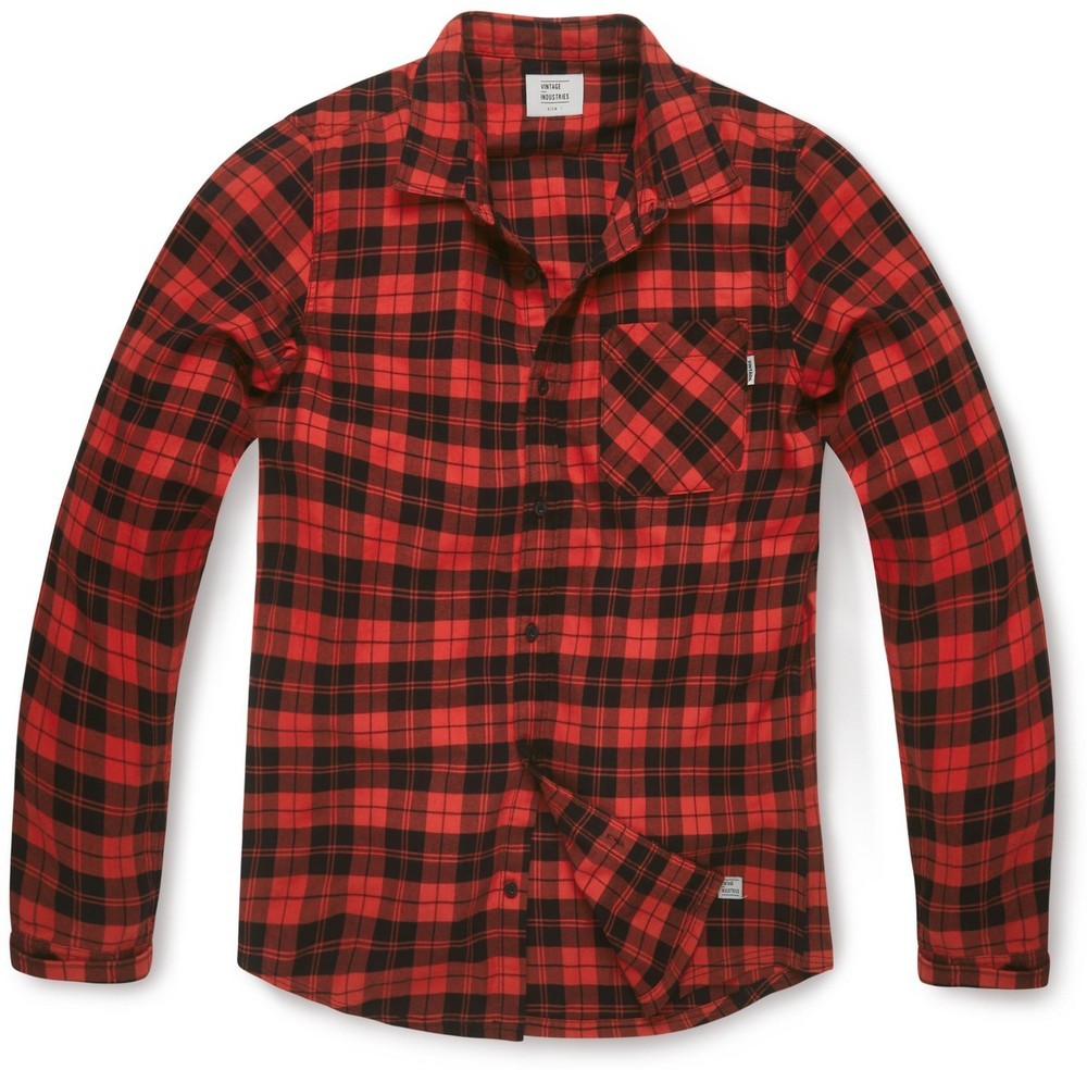 VintageIndustriesFlanellhemdRileyFlannelShirtRedCheck-Riley