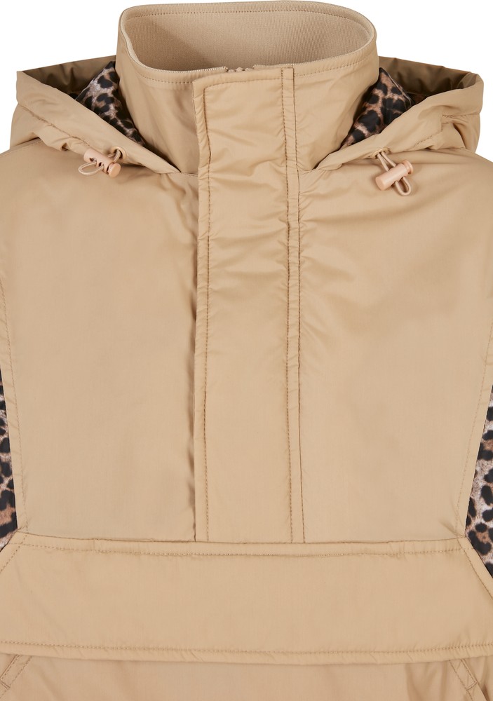 UrbanClassicsDamenJackeLadiesAopMixedPullOverJacketUnionbeigeDarkleoW-3XL