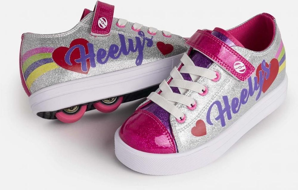 HeelysKinderSneakerSnazzyX2HE100935HE174SilverRainbowHeart-30