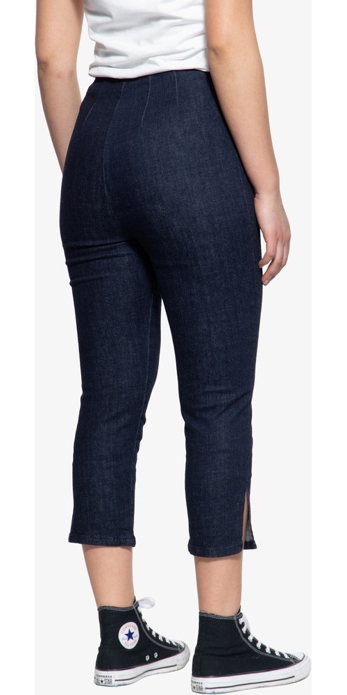 QueenKerosinDamenHighWaistCapriJeanshose