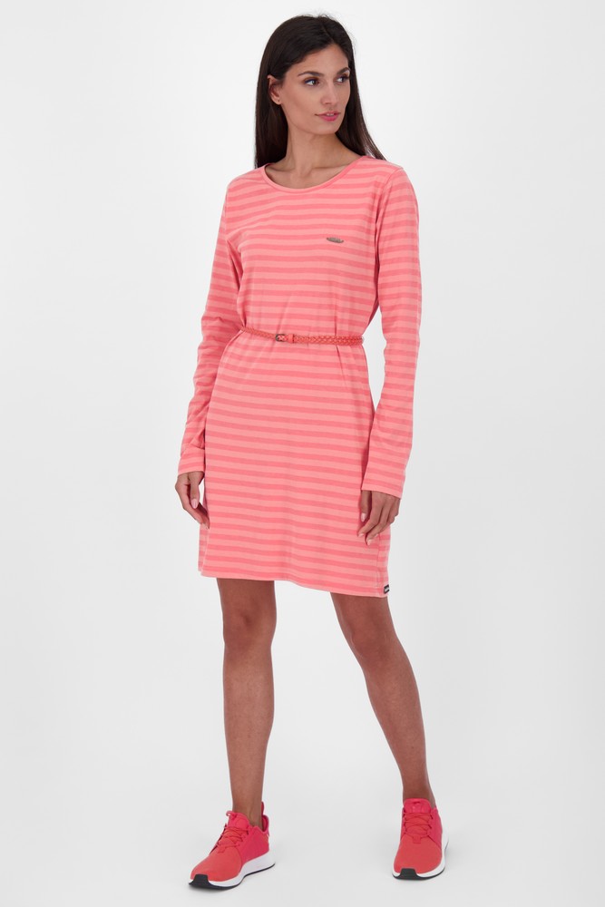 AlifeKickinDamenBlusenkleidEllinAKBLongsleeveDressCoralMelange