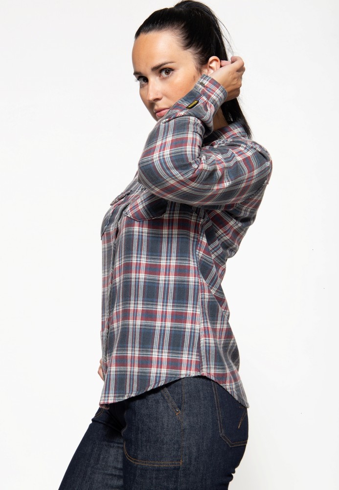 QueenKerosinHemdbluseinKaro-OptikQKI15005Navy