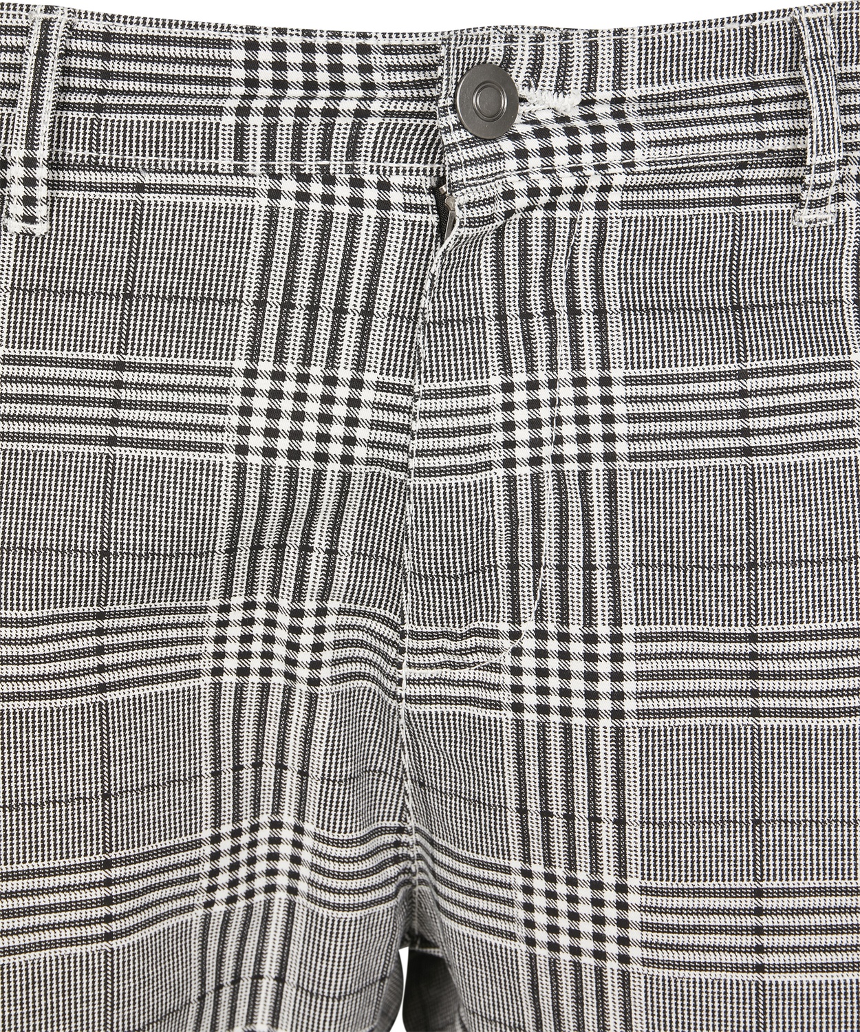 UrbanClassicsHoseAOPGlencheckCargoJogPantsWhiteBlack