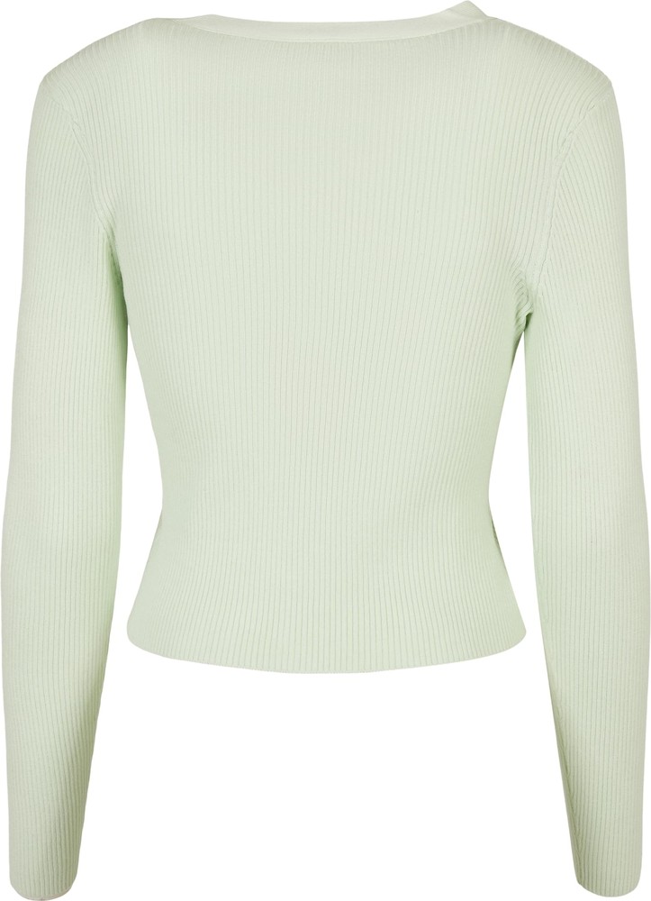 UrbanClassicsDamenLadiesShortRibKnitCardiganLightmint-3XL