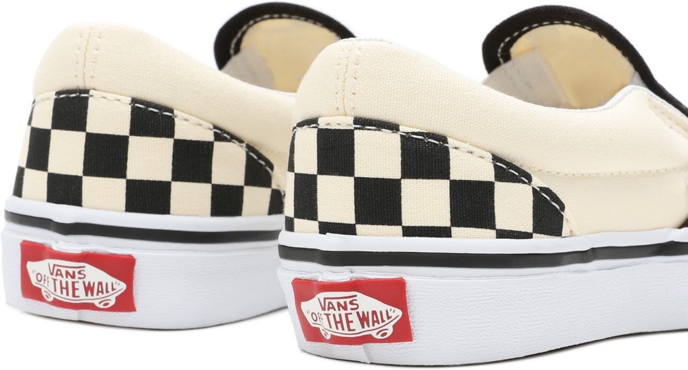 VansYouthUnisexKidsLifestyleClassicFTWSneakerUyClassicSlip-OnCheckerboardBlackWht