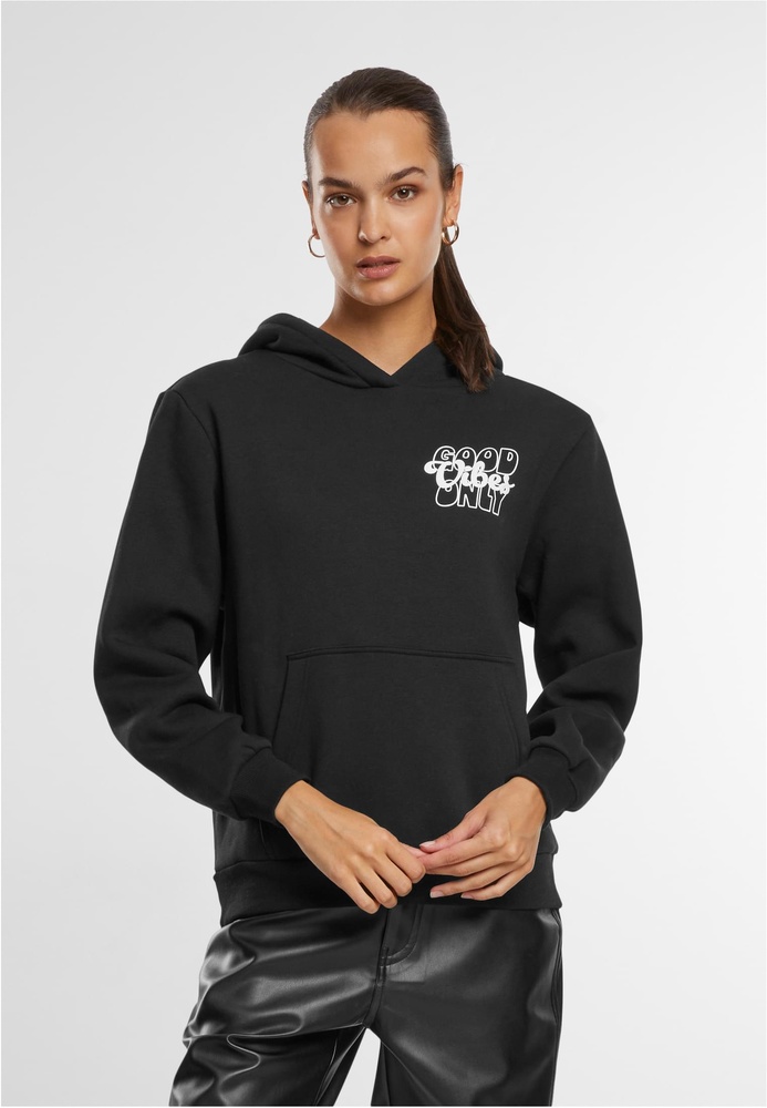 MissTeeDamenGoodVibesPuffPrintLadiesFluffyHoodyMST207Black-3XL