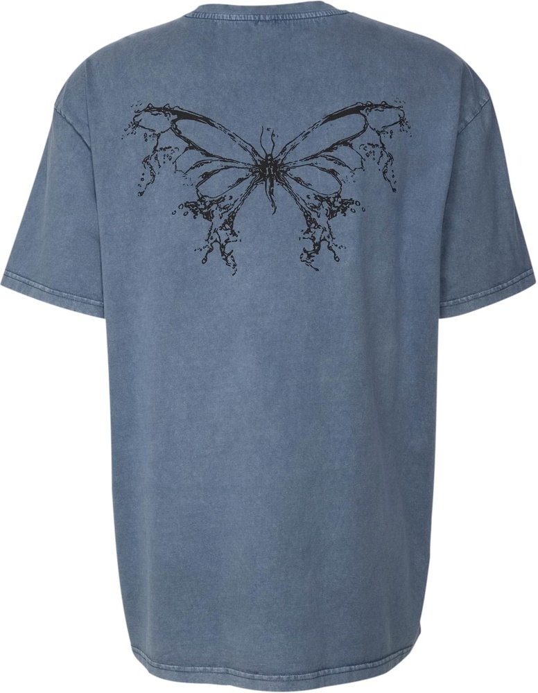 LostYouthT-ShirtLyAcidWashedTeeButterflyV3LY211Vintageblue-3XL