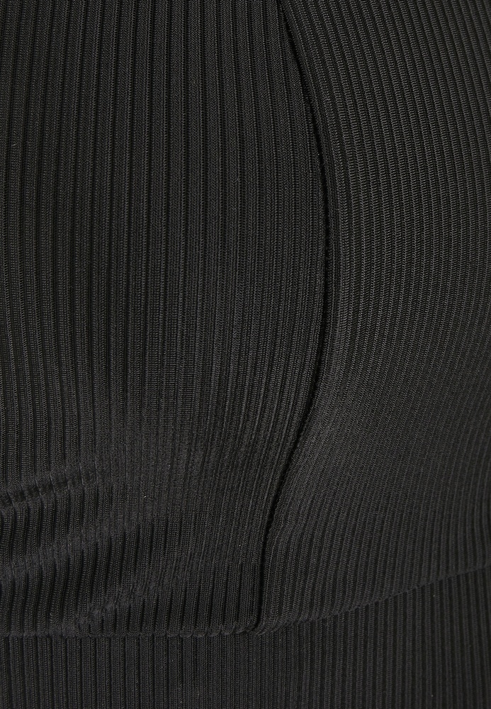 UrbanClassicsDamenTopLadiesCroppedShinyRibTopBlack