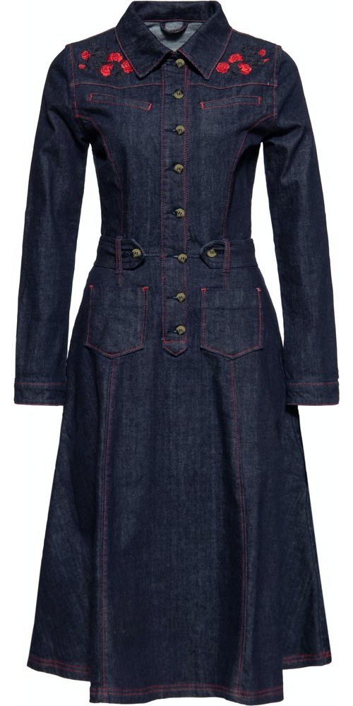 QueenKerosinWesternSwingKleidQKI26009Denim