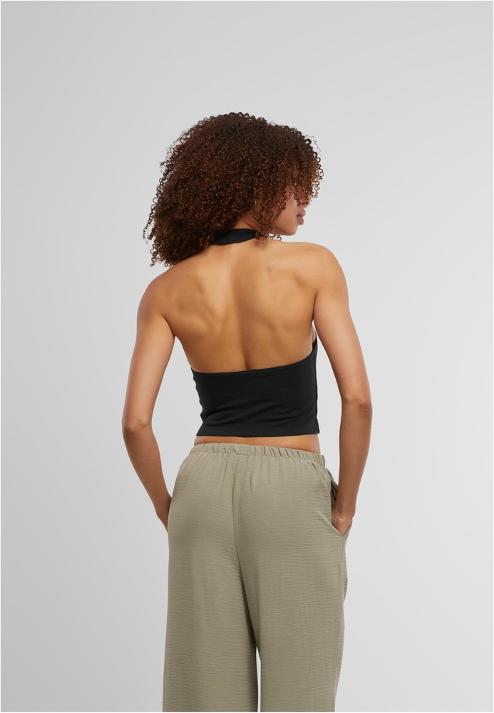 UrbanClassicsDamenT-ShirtLadiesBasicNeckholderJerseyTopTB7533