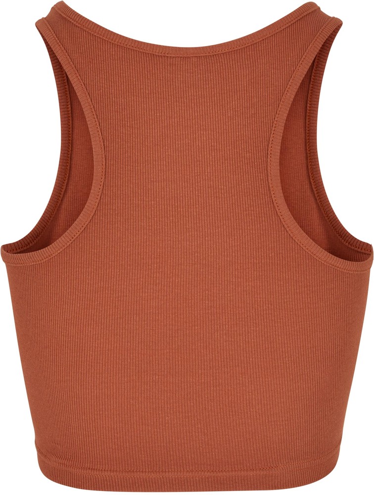 UrbanClassicsDamenLadiesCroppedRibTopTerracotta-3XL