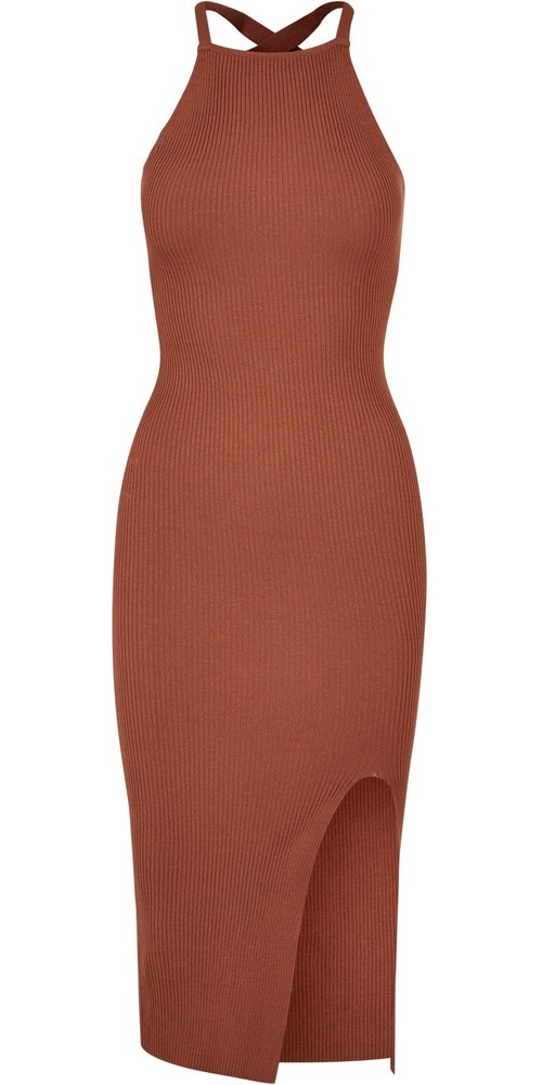 UrbanClassicsDamenLadiesMidiRibKnitCrossedBackDress